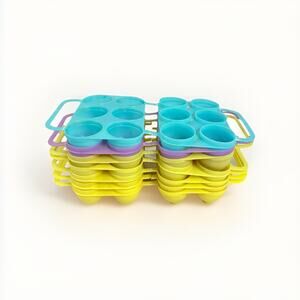 VTG JELL-O Jello Jigglers Easter Egg Molds Lot of 7  Yellow Blue Purple